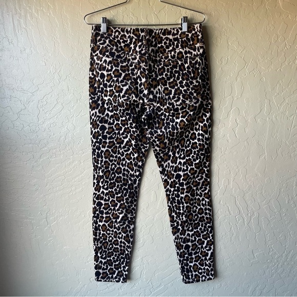 J.Crew 10" Highest Rise Toothpick Leopard Skinny Corduroy Pants - Picture 4 of 12